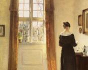 卡尔 霍尔索 : Woman In Interior